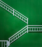 Green Staircase Poster och Canvastavla