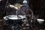 Cooking in Benin. Poster och Canvastavla