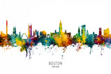 Bolton England Skyline Poster och Canvastavla