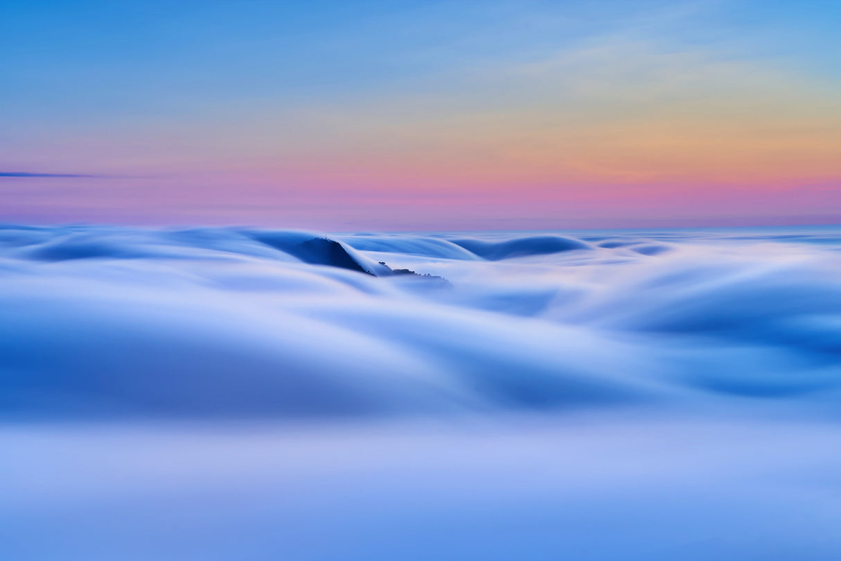 sunset colorful clouds sea Poster och Canvastavla