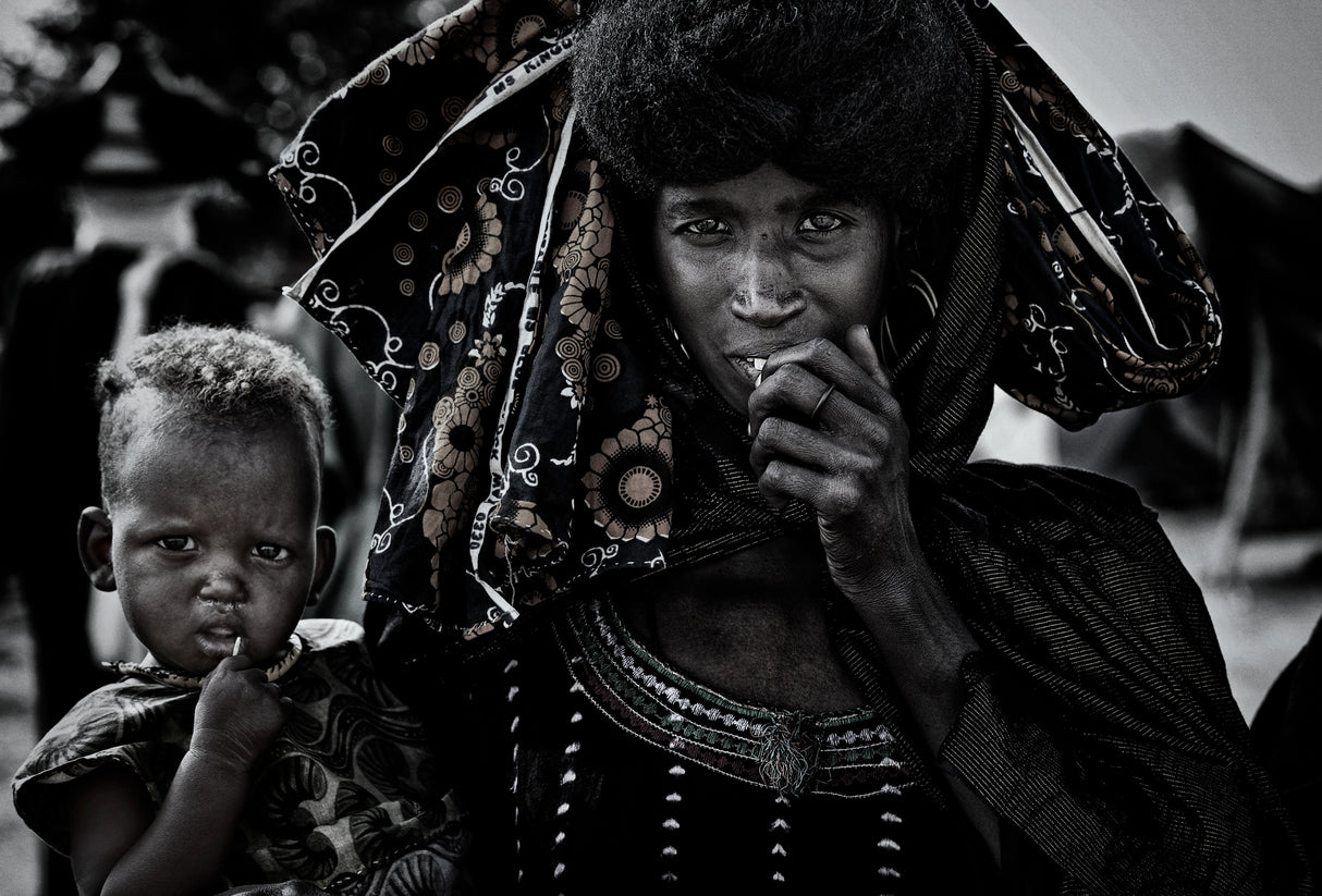 At the gerewol festival - Niger Poster och Canvastavla