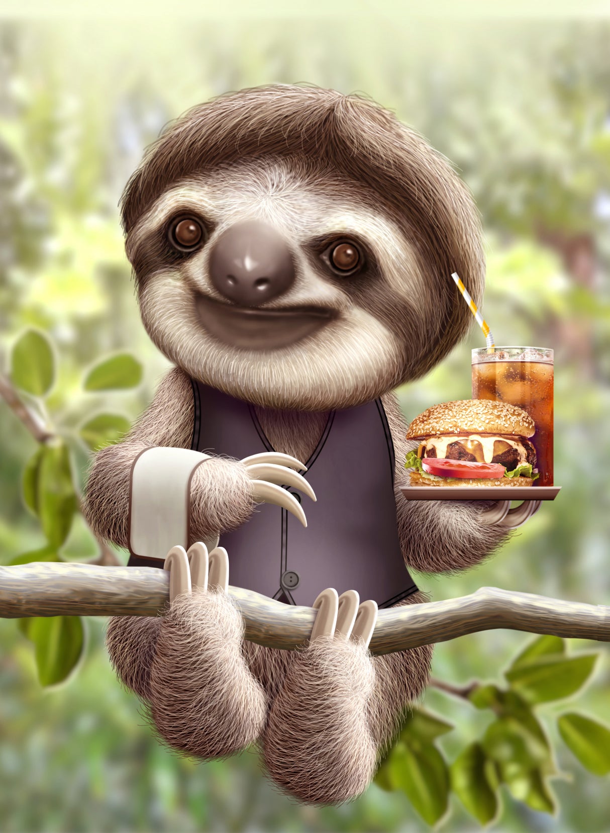 SLOTH ONTREE DELIVERY Poster och Canvastavla