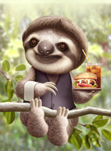SLOTH ONTREE DELIVERY Poster och Canvastavla