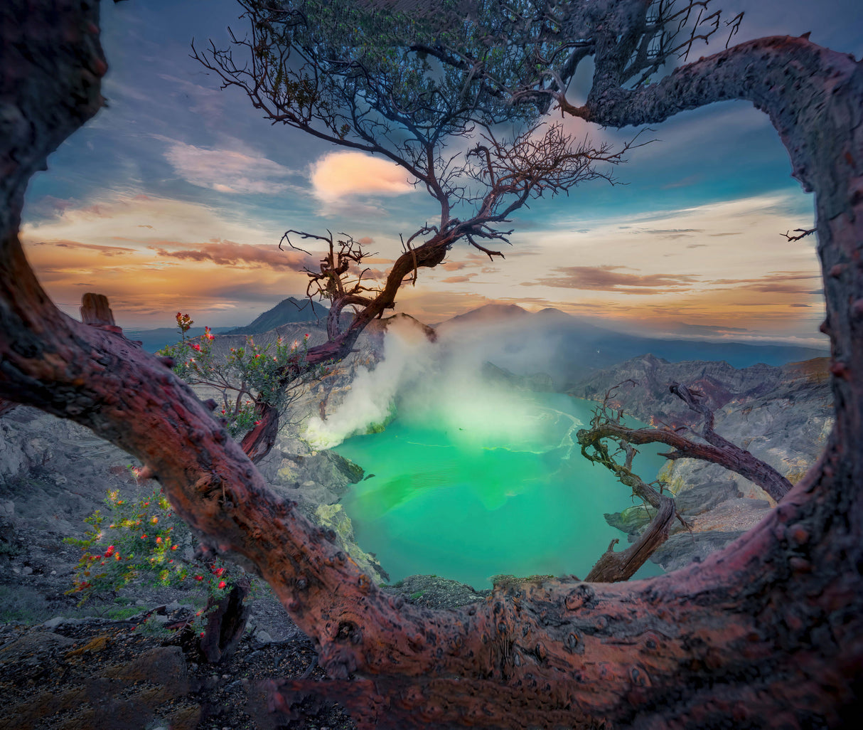 One day at ijen crater Poster och Canvastavla