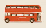 Red English Bus Poster och Canvastavla