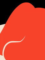 Black In Red Abstract Poster och Canvastavla
