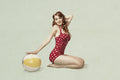 Beach Pin up Poster och Canvastavla