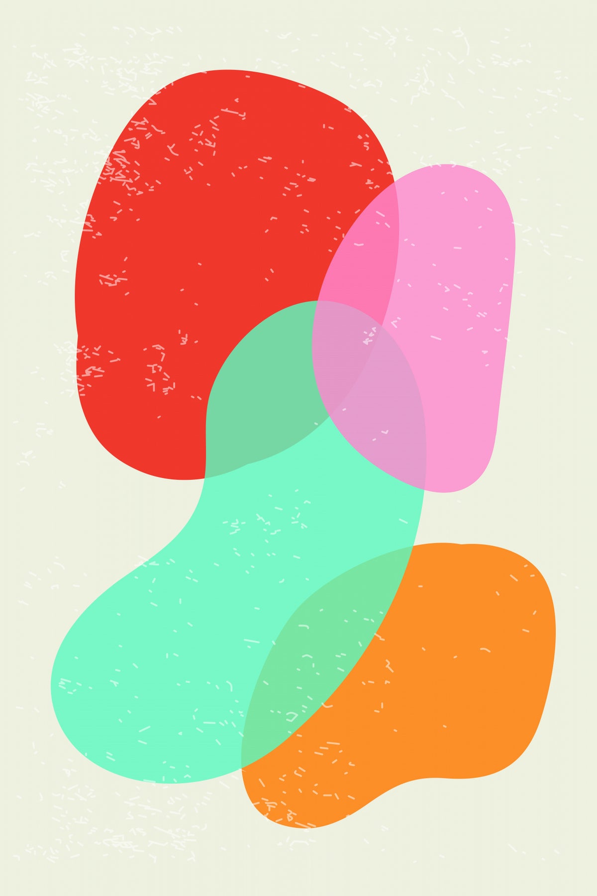 Bright Abstract Shapes #3 Poster och Canvastavla
