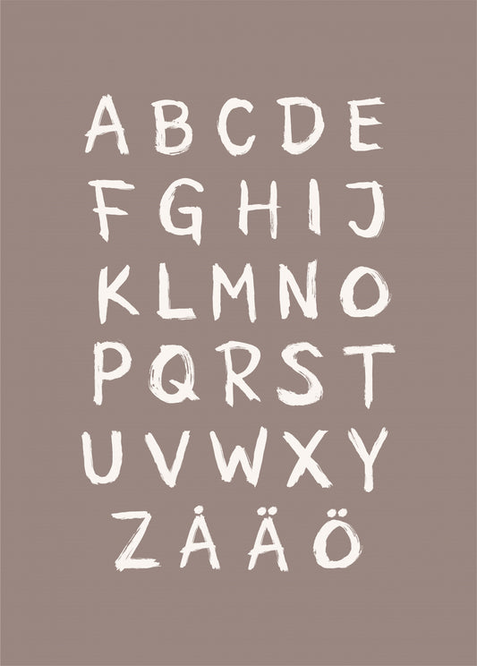 ABC Toothy Brun Poster och Canvastavla