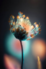 Colorful Glowing Flower Poster och Canvastavla