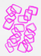 Pink Rectangle Chain Poster och Canvastavla