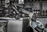 Having a rest on top of the fridge - Ghana Poster och Canvastavla