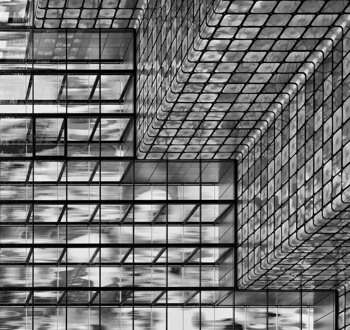 Silver squares Poster och Canvastavla