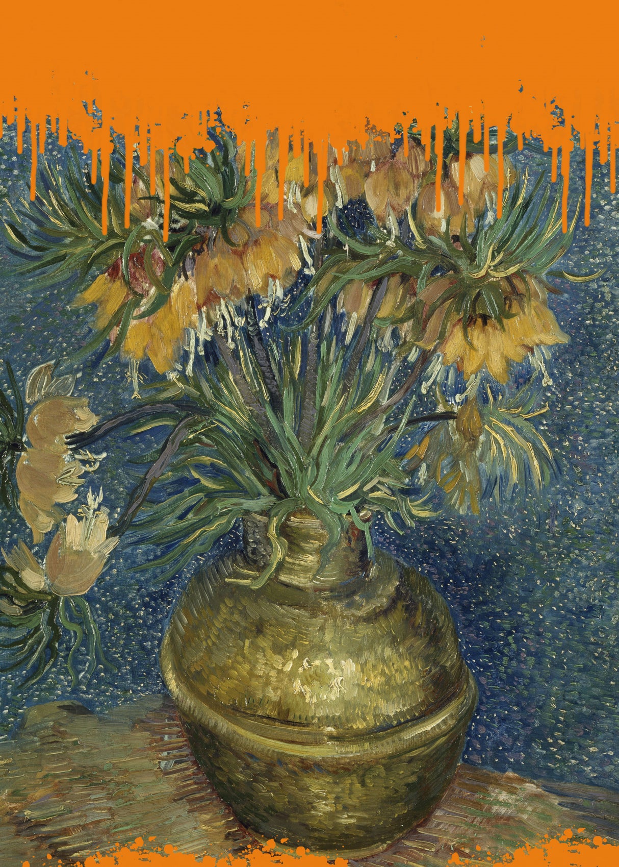 Collage Sunflowers and the splash Van Gogh Poster och Canvastavla