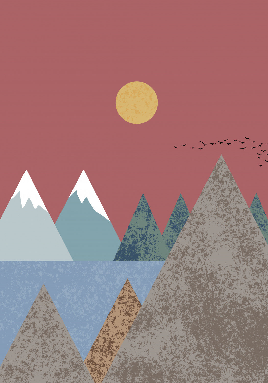 Mountain landscape Poster och Canvastavla