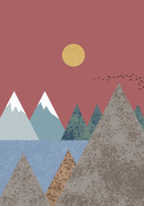 Mountain landscape Poster och Canvastavla