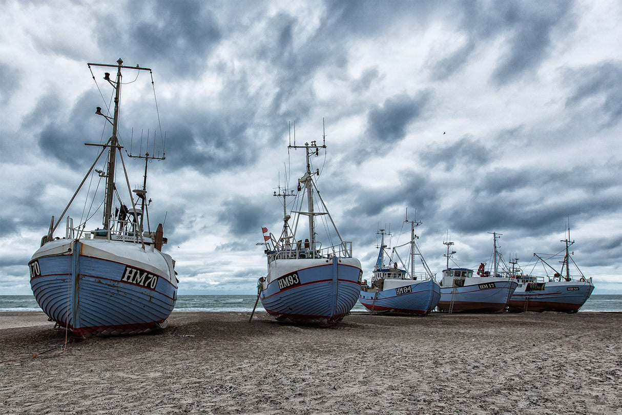 West coast fishing boats. Poster och Canvastavla