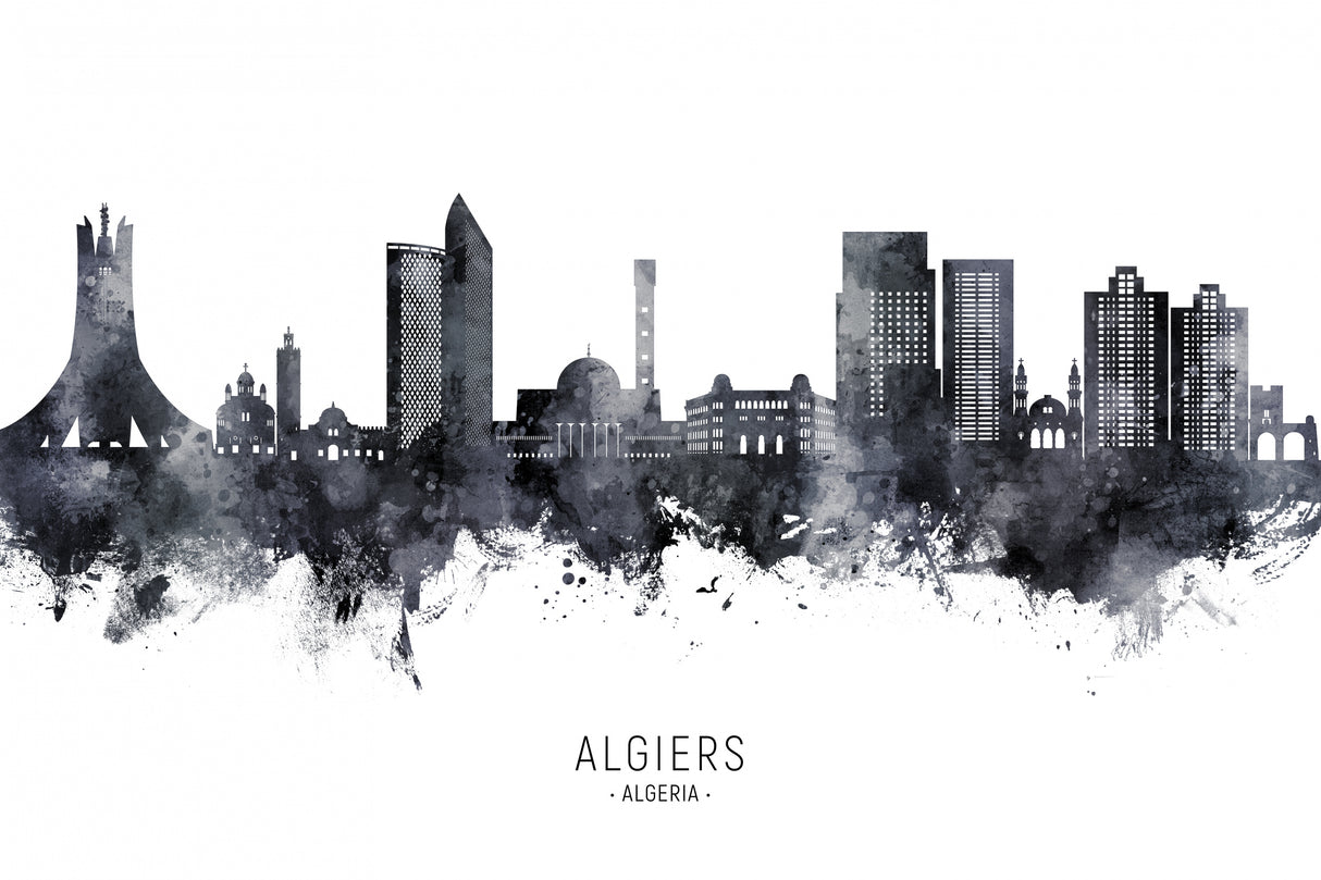 Algiers Algeria Skyline Poster och Canvastavla