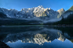 The Alps in reflection Poster och Canvastavla
