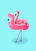 Flamingo on Resort Poster och Canvastavla