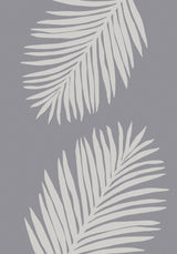 PALM LEAF 03 MEDIUM GRAY Poster och Canvastavla