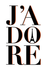 Jadore Poster och Canvastavla