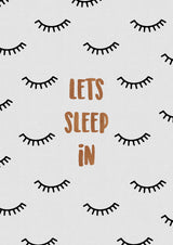 Bedroom Quote Let's Sleep In Poster och Canvastavla