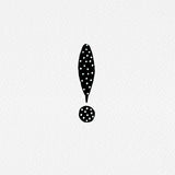 Exclamation Mark Black Polka Dots Poster och Canvastavla