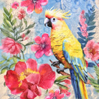 Cockatoos Tropical Garden Poster och Canvastavla