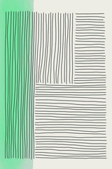 Pale Green Minimal Shapes Series #4 Poster och Canvastavla