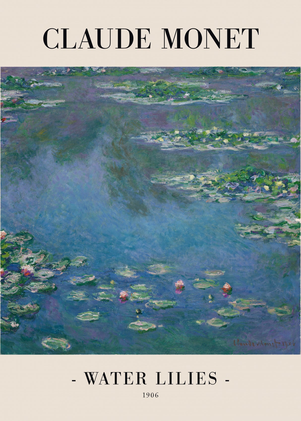 Water Lilies Poster och Canvastavla