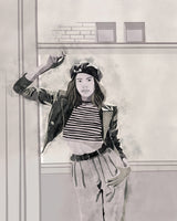 Smoking Woman 4x5 Print By Bohonewart Poster och Canvastavla
