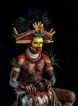 Hully Wingman portrait, Papua New Guinea Highlands Poster och Canvastavla