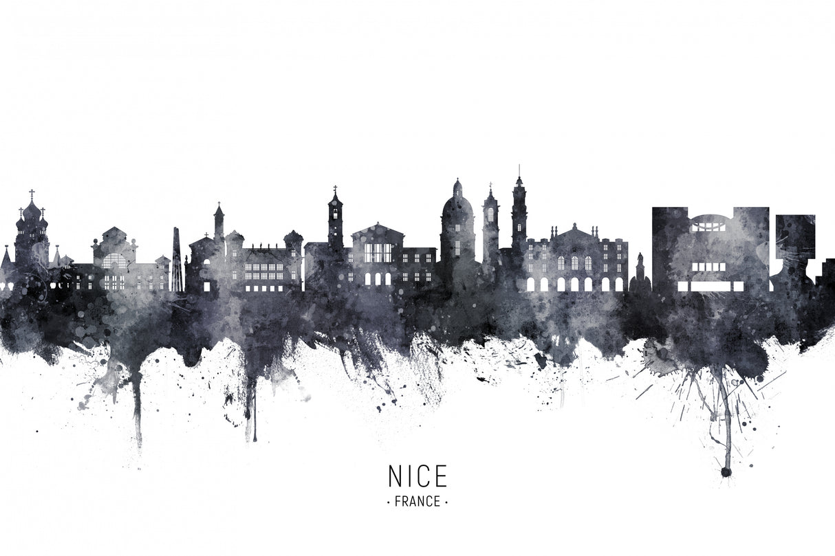 Nice France Skyline Poster och Canvastavla