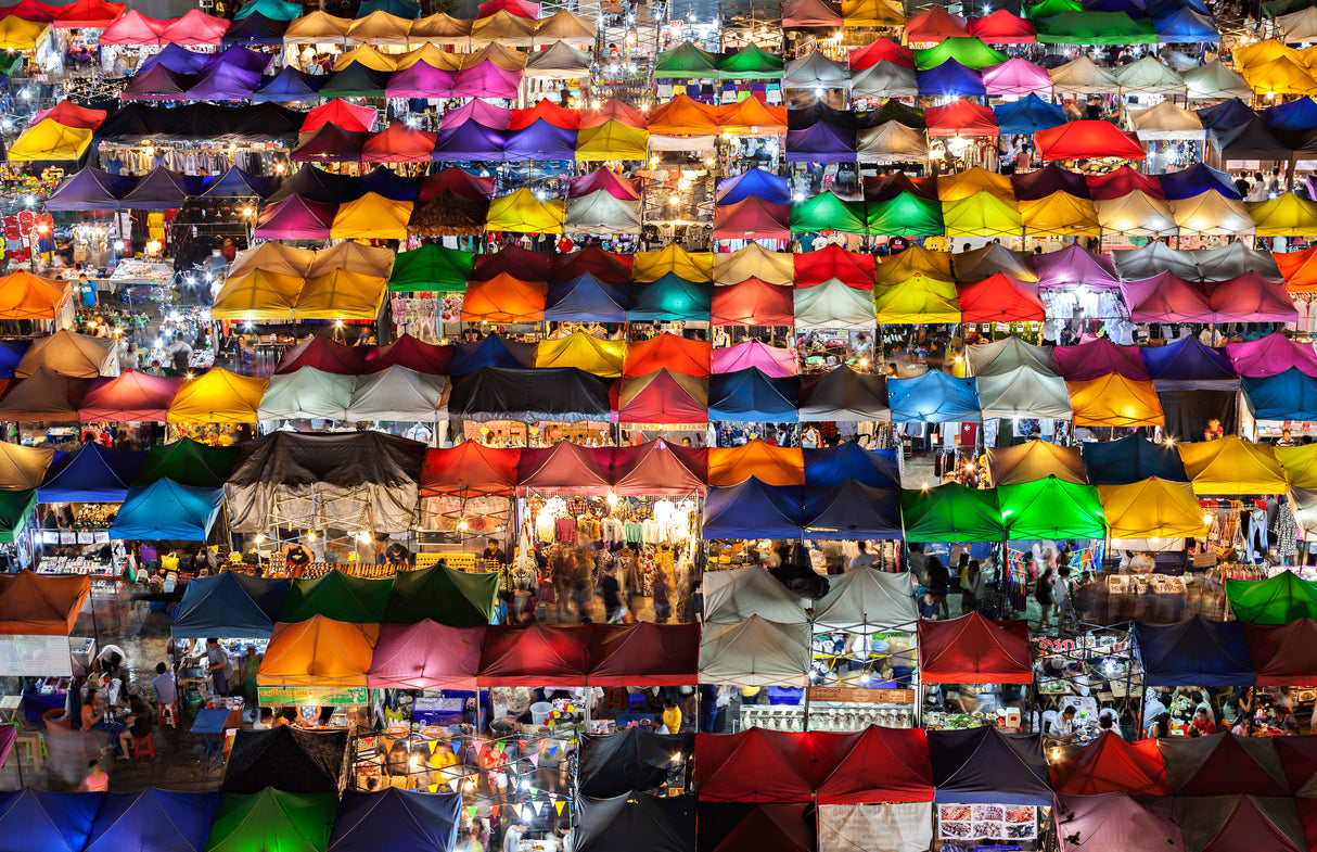 Colorful Market Poster och Canvastavla