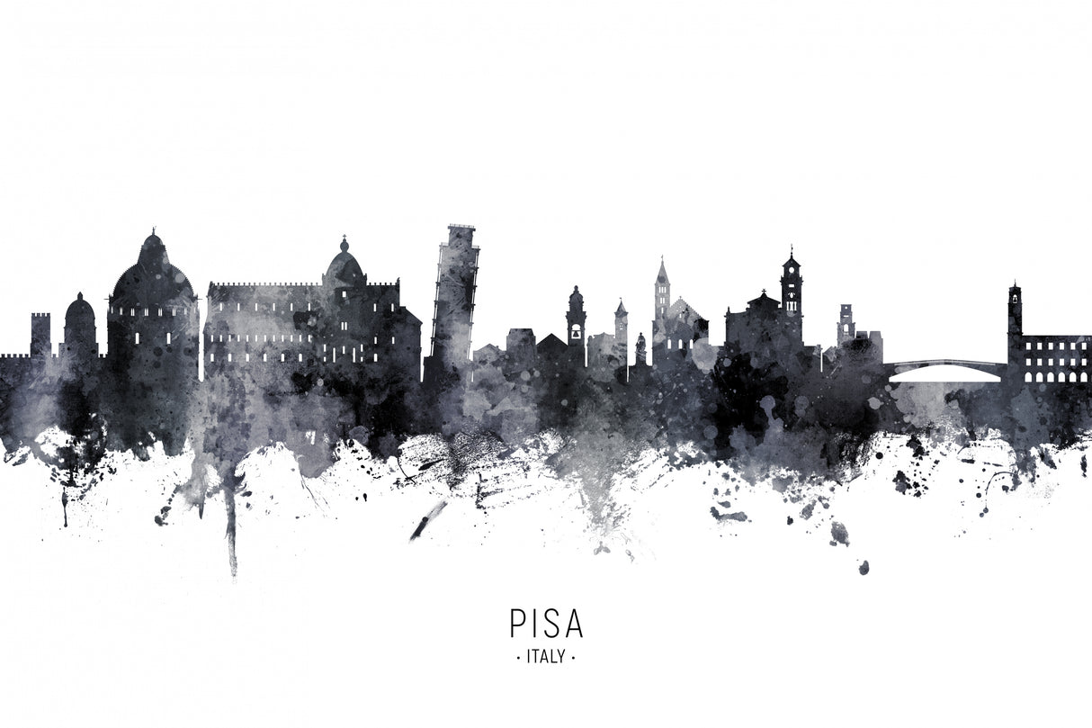 Pisa Italy Skyline Poster och Canvastavla