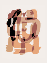 Couple Hugs and Kisses Poster och Canvastavla