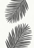 PALM LEAF 12 GRAPHITE GRAY Poster och Canvastavla