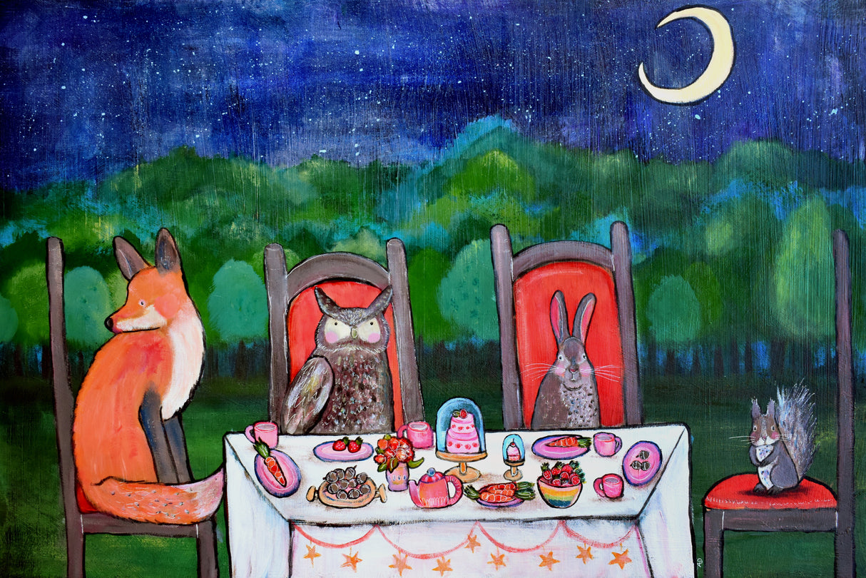 Moonlightteaparty Poster och Canvastavla