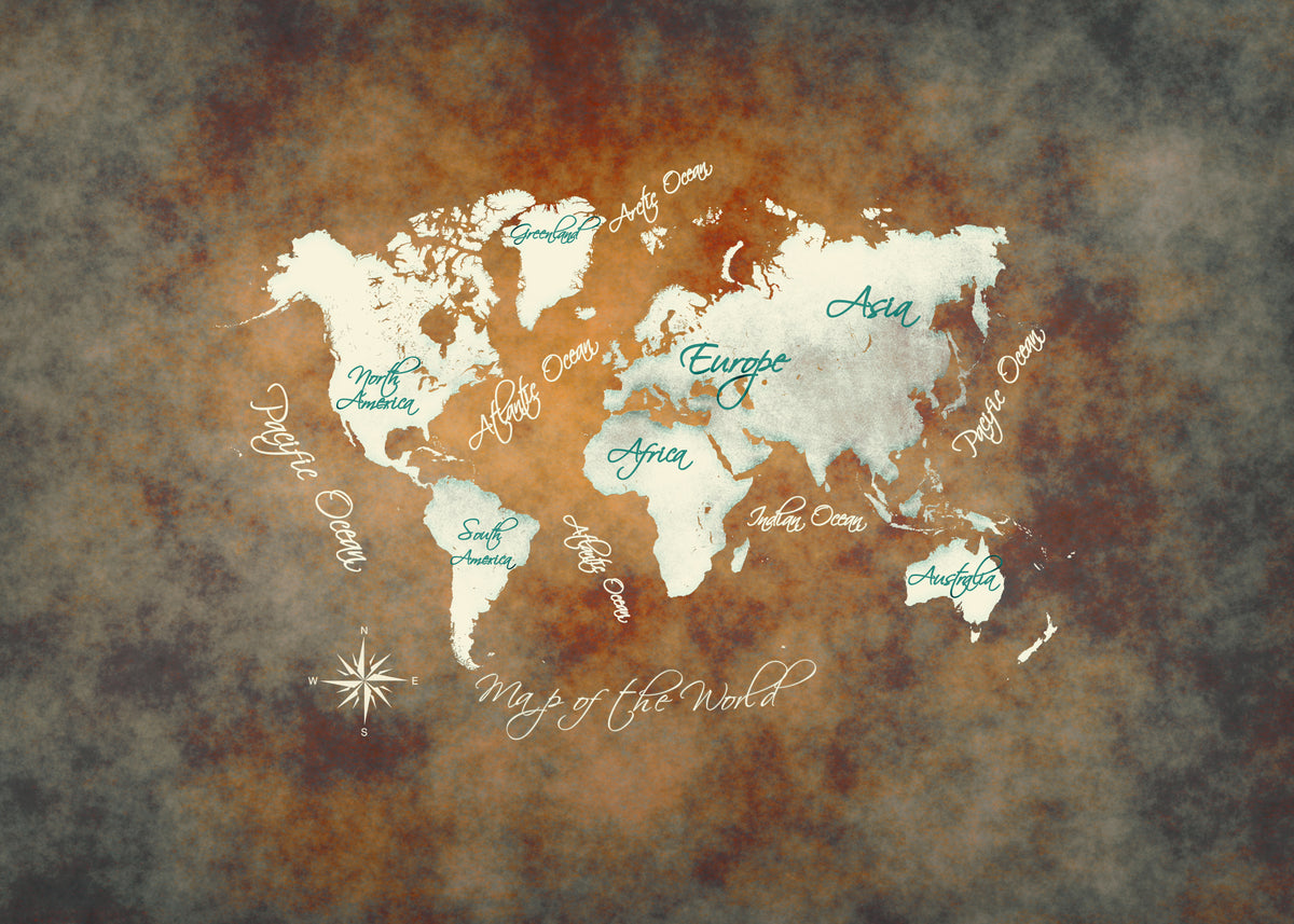 World map 36 Poster och Canvastavla