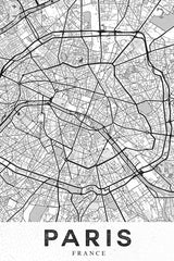 Paris White Poster och Canvastavla