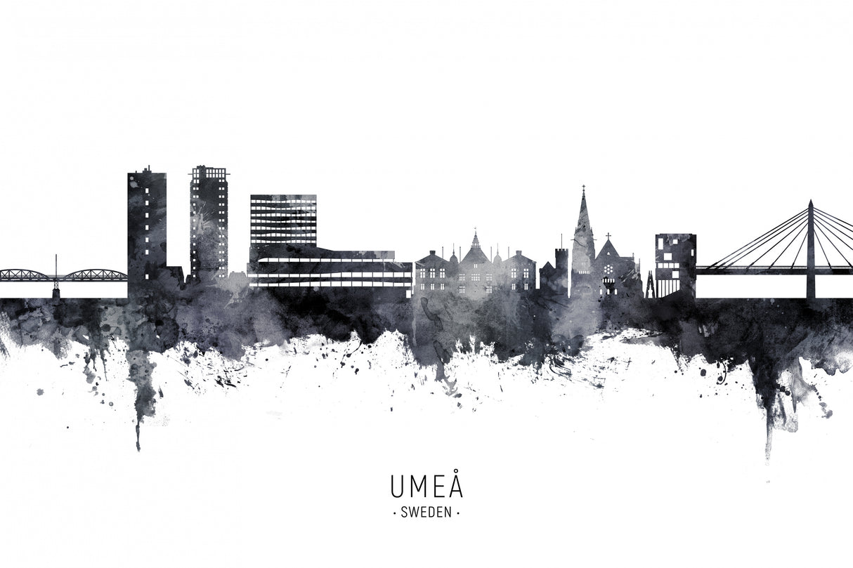 Umeå Sweden Skyline Poster och Canvastavla