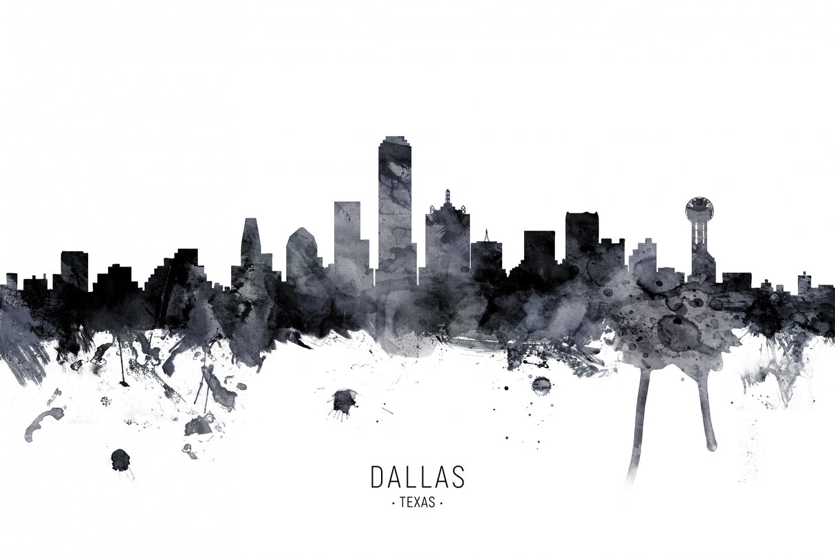 Dallas Texas Skyline Poster och Canvastavla