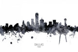 Dallas Texas Skyline Poster och Canvastavla