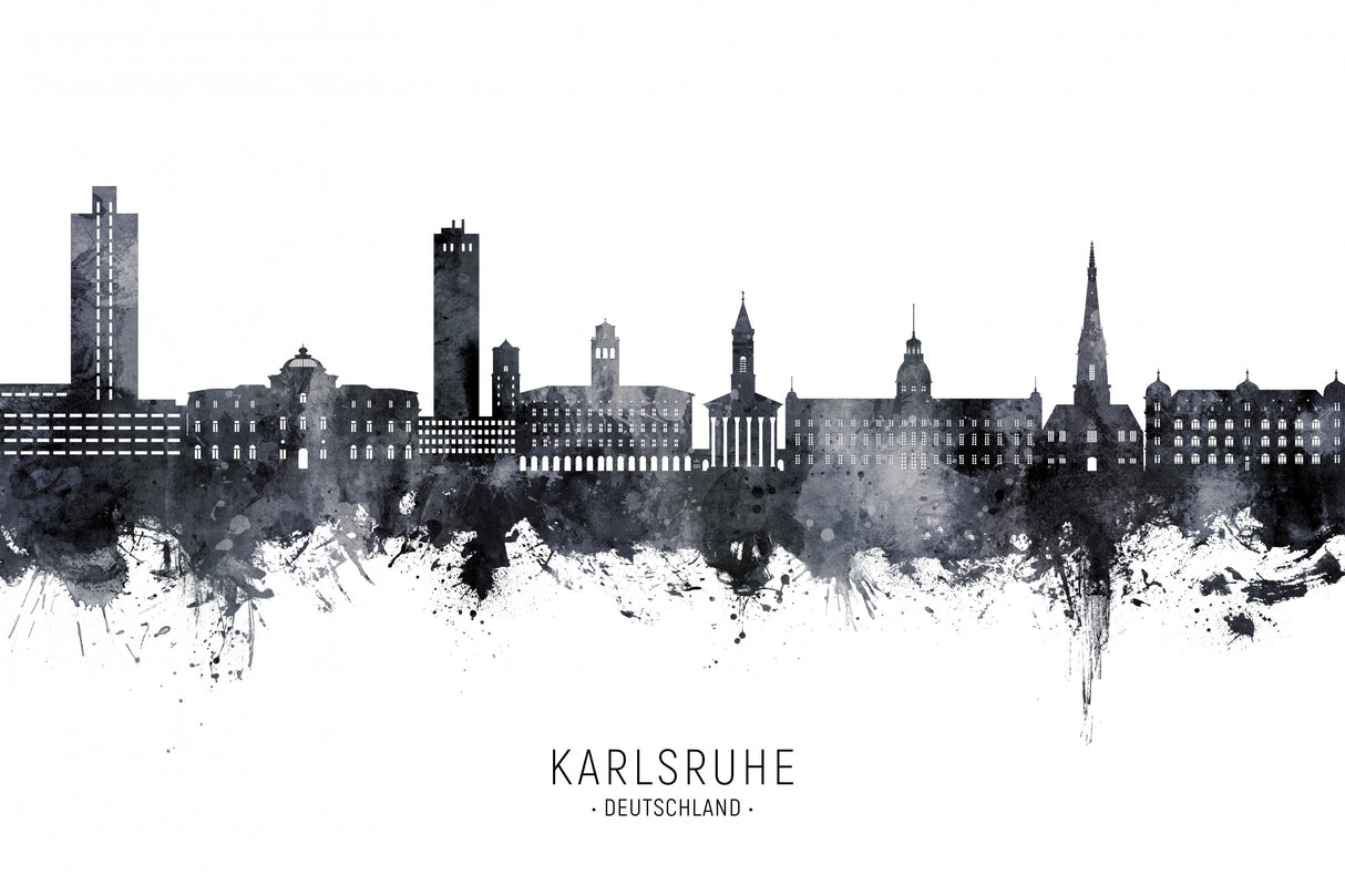Karlsruhe Germany Skyline Poster och Canvastavla