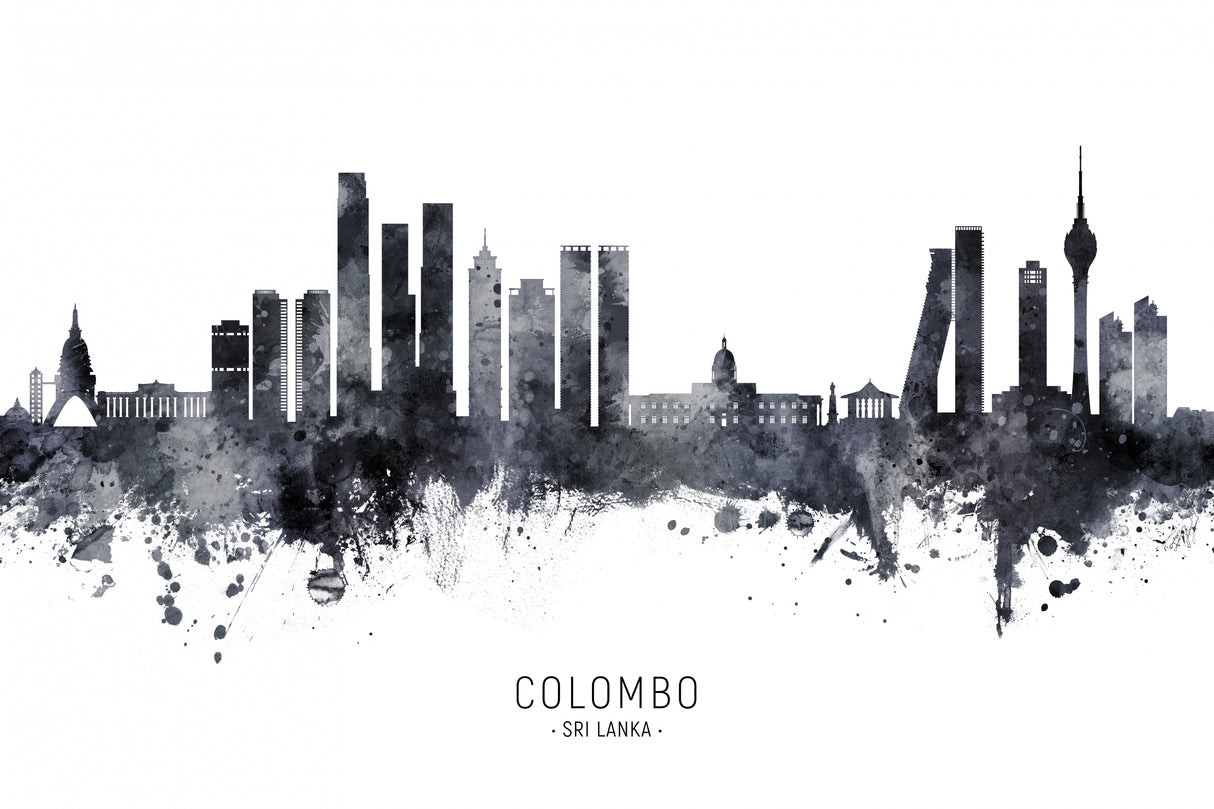 Colombo Sri Lanka Skyline Poster och Canvastavla
