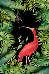 Jungle With Heron Poster och Canvastavla