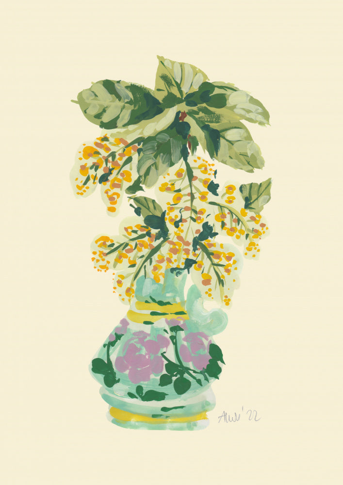 Blooming Linden In Vase Vas och keramikposter