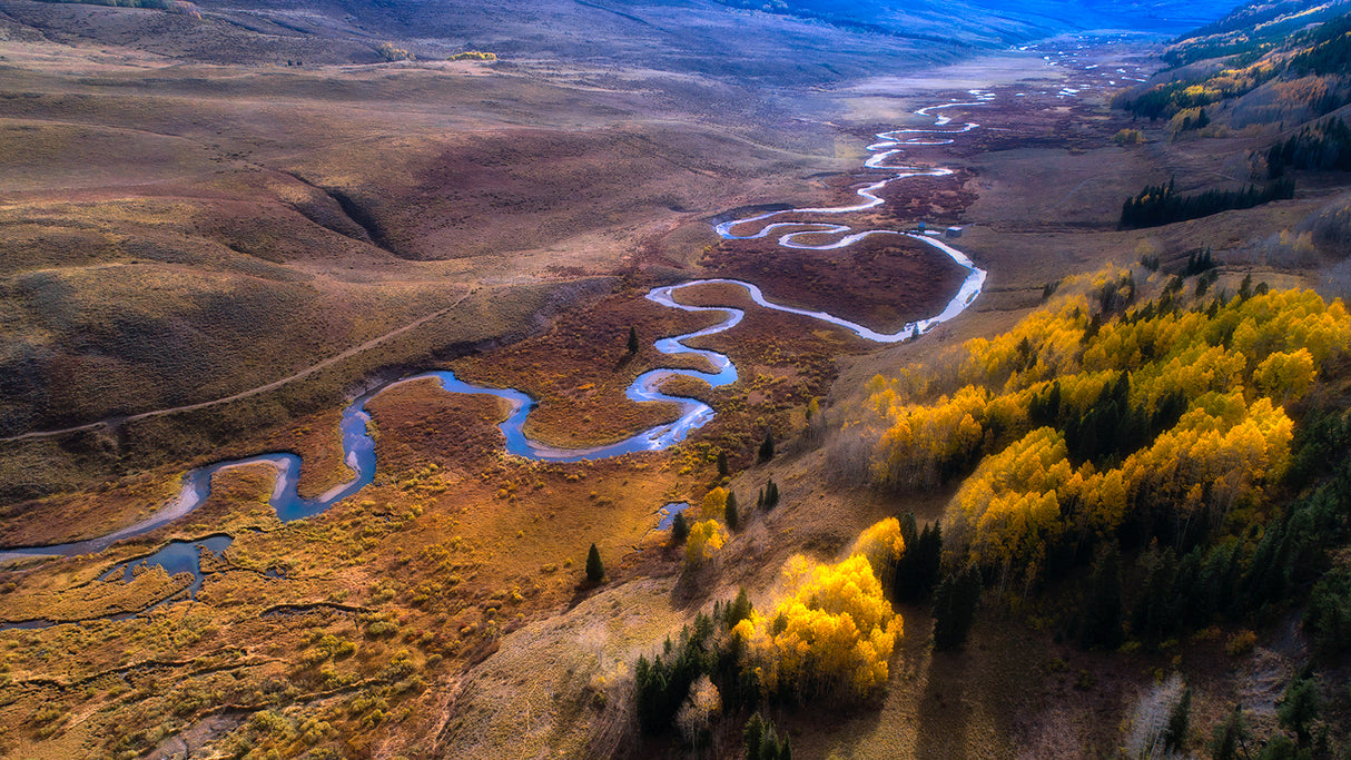 Autumn River Poster och Canvastavla