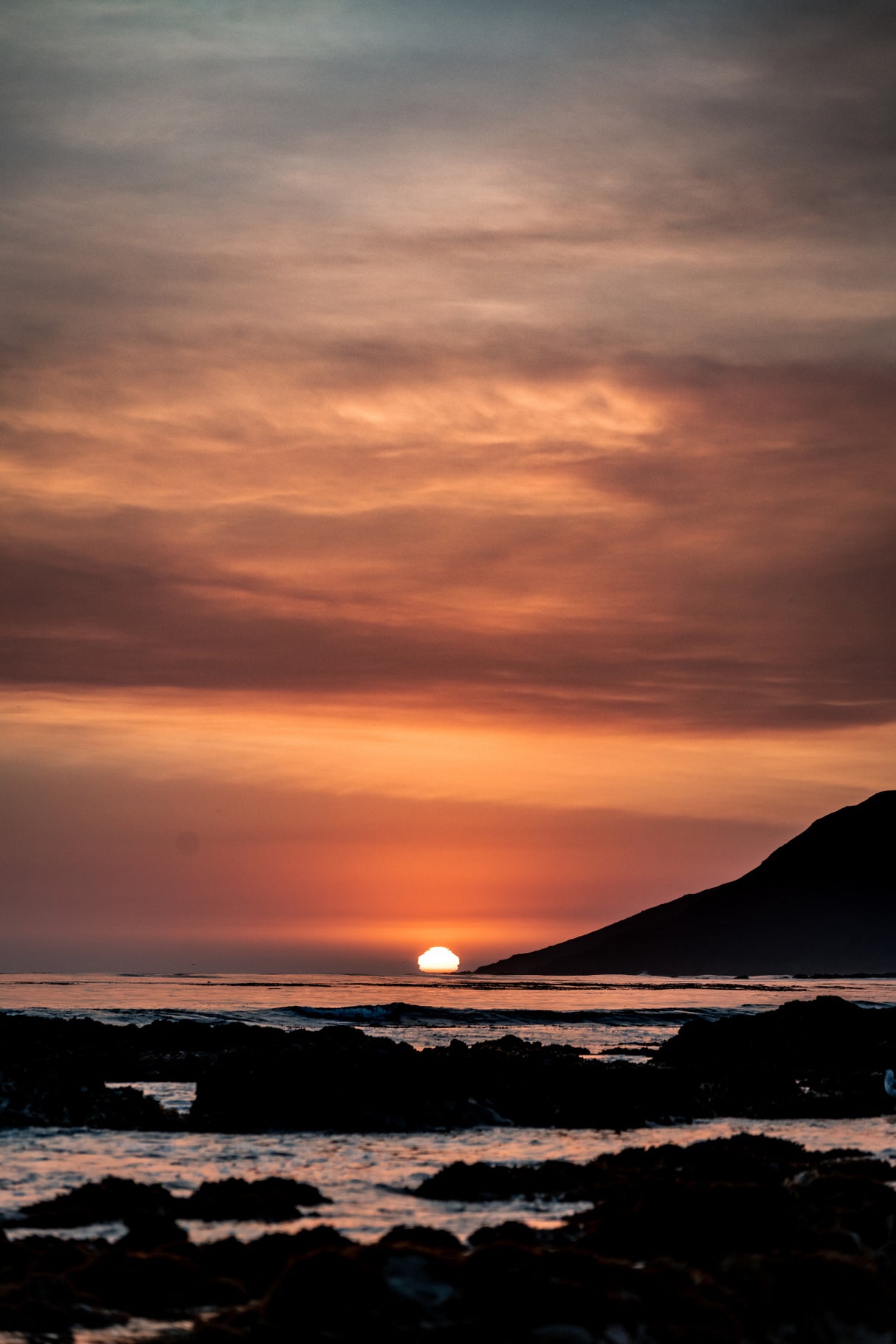 Orange Sunset Poster och Canvastavla
